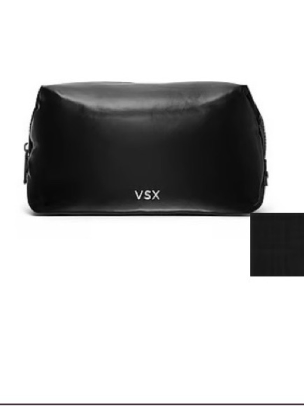 VSX Black Leather Toiletry Bag waterproof